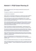 Module 9 - FPQP Estate Planning 23&period; Questions and Answers 100&percnt; Verified