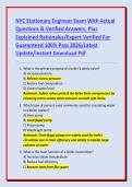 NYC Stationary Engineer Exam With Actual Questions & Verified Answers&comma; Plus Explained Rationales&sol;Expert Verified For Guaranteed 100&percnt; Pass 2026&sol;Latest Update&sol;Instant Download Pdf