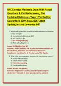 NYC Elevator Mechanic Exam With Actual Questions & Verified Answers&comma; Plus Explained Rationales&sol;Expert Verified For Guaranteed 100&percnt; Pass 2026&sol;Latest Update&sol;Instant Download Pdf