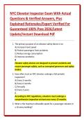 NYC Elevator Inspector Exam With Actual Questions & Verified Answers&comma; Plus Explained Rationales&sol;Expert Verified For Guaranteed 100&percnt; Pass 2026&sol;Latest Update&sol;Instant Download Pdf