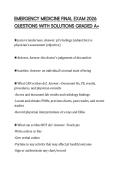 EMERGENCY MEDICINE FINAL EXAM 2026 QUESTIONS WITH SOLUTIONS GRADED A&plus;