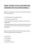 EMORY WOUND ACTUAL EXAM PAPER 2026 QUESTIONS WITH SOLUTIONS GRADED A&plus;
