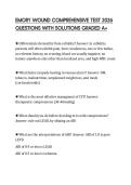EMORY WOUND COMPREHENSIVE TEST 2026 QUESTIONS WITH SOLUTIONS GRADED A&plus;