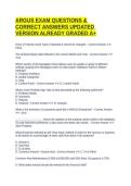 ARGUS EXAM QUESTIONS & CORRECT ANSWERS UPDATED VERSION ALREADY GRADED A&plus;