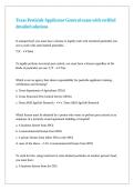 Texas Pesticide Applicator General exam with verified detailed solutions
