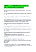 ARGUS EXAM QUESTIONS & VALID ACTUAL ANSWERS PASSED