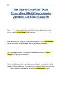 NYC Master Electrician Exam Preparation 2026&vert; Comprehensive Questions And Correct Answers
