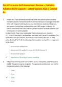 PALS Precourse Self-Assessment Review &ndash; Pediatric  Advanced Life Support &vert; Latest Update 2026 &vert; Graded  A&plus;
