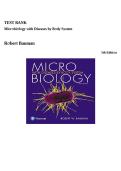 Test Bank for Microbiology with Diseases by Body System&comma; 5th Edition by Robert Bauman &ndash; Complete Chapter Exam Questions and Answers