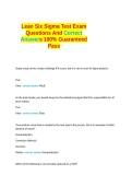 Lean Six Sigma Test Questions With verified Correct Answers 100&percnt; Guaranteed Pass