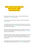 Week 6 Quiz Exam Question And Answers 10o&percnt; Guaranteed Pass