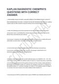 KAPLAN DIAGNOSTIC CHEM&sol;PHYS QUESTIONS WITH CORRECT ANSWER&period;