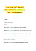 D079 Exam Questions With Verified Correct Answers 100&percnt; Guaranteed pass