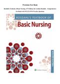 Premium Test Bank Rosdahl's Textbook of Basic Nursing&comma; 12th Edition&comma; By Caroline Rosdahl &ndash; Comprehensive  Test Bank with NCLEX-PN&reg; Practice Questions
