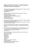 BMEG 455 EXAM &lpar;LECTURE 1-7&rpar; QUESTIONS WITH VERIFIED ACCURATE ANSWERS