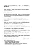 BMEG 455 QUESTIONS WITH VERIFIED ACCURATE ANSWERS