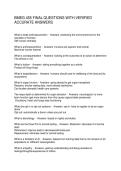 BMEG 455 FINAL QUESTIONS WITH VERIFIED ACCURATE ANSWERS