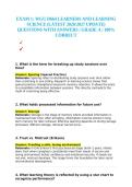 EXAM 1&colon; WGU D664 LEARNERS AND LEARNING SCIENCE &lpar;LATEST 2026&sol;2027 UPDATE&rpar; QUESTIONS WITH ANSWERS &vert; GRADE A &vert; 100&percnt; CORRECT