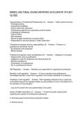 BMEG 455 FINAL EXAM VERIFIED ACCURATE STUDY GUIDE