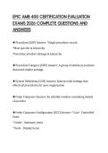 EPIC AMB 400 CERTIFICATION EVALUATION EXAMS 2026 COMPLETE QUESTIONS AND ANSWERS 
