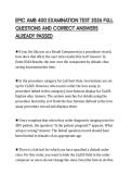 EPIC AMB 400 EXAMINATION TEST 2026 FULL QUESTIONS AND CORRECT ANSWERS ALREADY PASSED