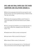 EPIC AMB 400 FINAL PAPER 2026 TEST PAPER QUESTIONS AND SOLUTIONS GRADED A&plus;