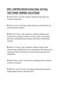 EPIC CERTIFICATION EXAM 2026 ACTUAL TEST PAPER VERIFIED SOLUTIONS