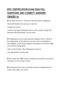 EPIC CERTIFICATION EXAM 2026 FULL QUESTIONS AND CORRECT ANSWERS GRADED A&plus;