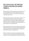 EPIC CLN 102 ACTUAL TEST PAPER 2026 COMPLETE QUESTIONS AND ANSWERS GRADED A&plus;