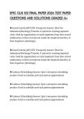 EPIC CLN 102 FINAL PAPER 2026 TEST PAPER QUESTIONS AND SOLUTIONS GRADED A&plus;