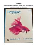 Test Bank Psychology&comma; 6th Edition AP&reg; Edition&period; By Saundra Ciccarelli and J&period; Noland White&period; Comprehensive AP Psychology Exam Practice Resource