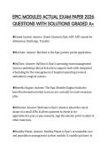 EPIC MODULES ACTUAL EXAM PAPER 2026 QUESTIONS WITH SOLUTIONS GRADED A&plus;