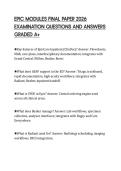 EPIC MODULES FINAL PAPER 2026 EXAMINATION QUESTIONS AND ANSWERS GRADED A&plus;