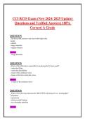 CCI RCIS Exam &lpar;New 2024&sol; 2025 Update&rpar; Questions and Verified Answers&vert; 100&percnt; Correct&vert; A Grade