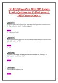 CCI RCIS Exam &lpar;New 2024&sol; 2025 Update&rpar; Practice Questions and Verified Answers&vert; 100&percnt; Correct&vert; Grade A