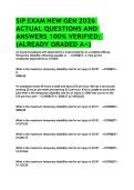 SIP EXAM NEW GEN 2026  ACTUAL QUESTIONS AND  ANSWERS 100&percnt; VERIFIED&semi;  &lpar;ALREADY GRADED A&plus;&rpar; 