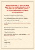 HESI PATHOPHYSIOLOGY FINAL EXIT EXAM  QUESTIONS BANK NEWEST 2026 ACTUAL EXAM  COMPLETE 300 QUESTIONS AND CORRECT  DETAILED ANSWERS &lpar;VERIFIED ANSWERS&rpar;  &vert;ALREADY GRADED A&plus;