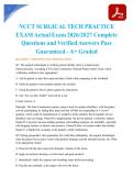 NCCT SURGICAL TECH PRACTICE EXAM Actual Exam 2026&sol;2027 Complete Questions and Verified Answers Pass Guaranteed - A&plus; Graded