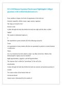 SCI-220 Human Anatomy Final exam &lpar;Nightingale College&rpar; questions with verified detailed answers 