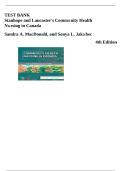 Test Bank &ndash; Community Health Nursing in Canada 4th Ed by Stanhope&comma; MacDonald & Jakubec &vert; PDF