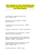 ANCC GEORGETTE TEST FOR BOARDS EXAM  2026 UPDATE QUESTIONS WITH CORRECT  SOLUTIONS AGRADE