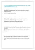 NUR 651 Public Health & Environmental Health Final Exam with verified detailed answers