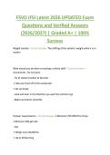 FSVO IFSI Latest 2026 UPDATED Exam  Questions and Verified Answers  &lpar;2026&sol;2027&rpar; &vert; Graded A&plus; &vert; 100&percnt;  Success