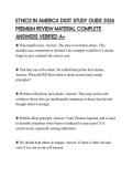 ETHICS IN AMERICA DSST STUDY GUIDE 2026 PREMIUM REVIEW MATERIAL COMPLETE ANSWERS VERIFIED A&plus;
