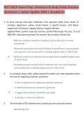 MLT ASCP Exam Prep&colon; Urinalysis & Body Fluids Practice  Questions &vert; Latest Update 2026 &vert; Graded A&plus;