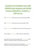 AA&sol;ENVOY CSA TRAINING Latest 2026  UPDATED Exam Questions and Verified  Answers &lpar;2026&sol;2027&rpar; &vert; Graded A&plus; &vert;  100&percnt; Success