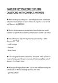 EWRB THEORY PRACTICE TEST 2026 QUESTIONS WITH CORRECT ANSWERS