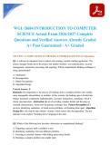 WGU D684 INTRODUCTION TO COMPUTER SCIENCE Actual Exam 2026&sol;2027 Complete Questions and Verified Answers Already Graded A&plus; Pass Guaranteed - A&plus; Graded