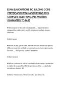 EXAM ELABORATIONS IRC BUILDING CODE CERTIFICATION EVALUATION EXAMS 2026 COMPLETE QUESTIONS AND ANSWERS GUARANTEED TO PASS