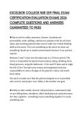 EXCELSIOR COLLEGE NUR 209 FINAL EXAM CERTIFICATION EVALUATION EXAMS 2026 COMPLETE QUESTIONS AND ANSWERS GUARANTEED TO PASS